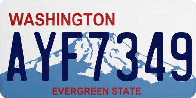 WA license plate AYF7349