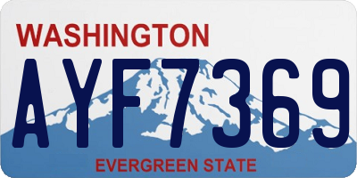 WA license plate AYF7369