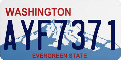 WA license plate AYF7371
