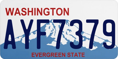 WA license plate AYF7379