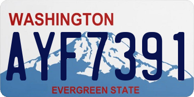 WA license plate AYF7391