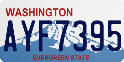 WA license plate AYF7395