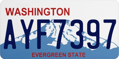 WA license plate AYF7397