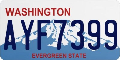 WA license plate AYF7399