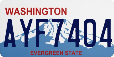 WA license plate AYF7404