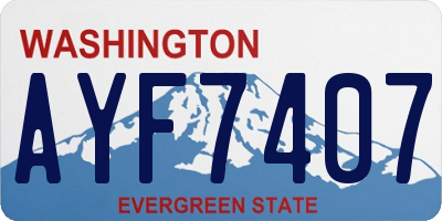 WA license plate AYF7407