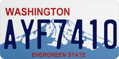 WA license plate AYF7410