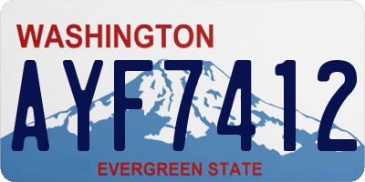 WA license plate AYF7412