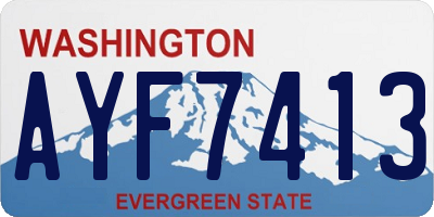 WA license plate AYF7413