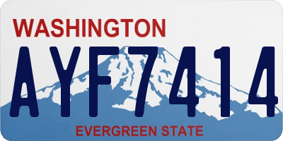 WA license plate AYF7414