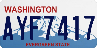 WA license plate AYF7417