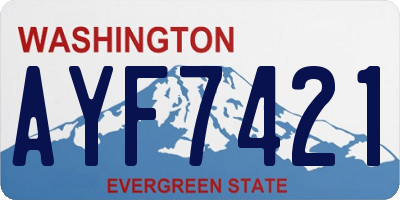 WA license plate AYF7421
