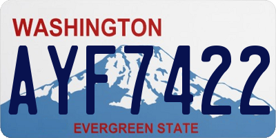 WA license plate AYF7422