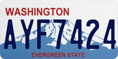 WA license plate AYF7424