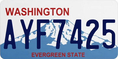 WA license plate AYF7425