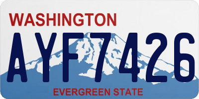 WA license plate AYF7426