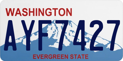 WA license plate AYF7427