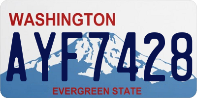 WA license plate AYF7428