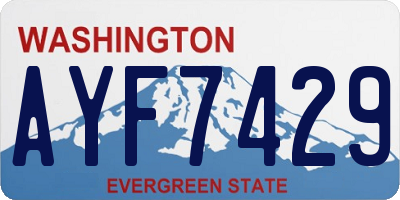 WA license plate AYF7429