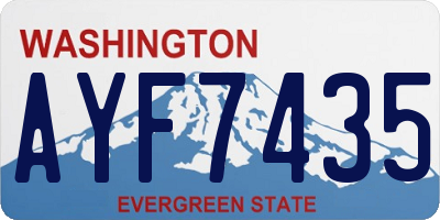 WA license plate AYF7435