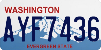 WA license plate AYF7436