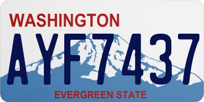 WA license plate AYF7437