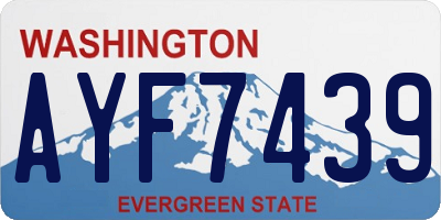 WA license plate AYF7439