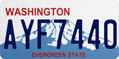WA license plate AYF7440
