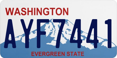 WA license plate AYF7441