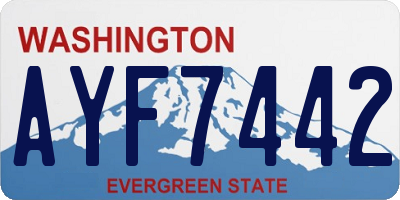 WA license plate AYF7442