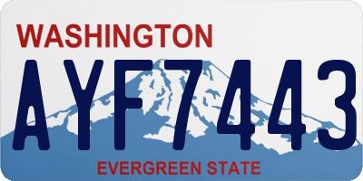 WA license plate AYF7443