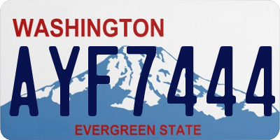 WA license plate AYF7444