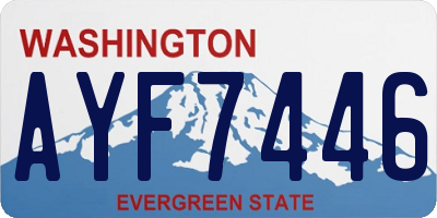 WA license plate AYF7446