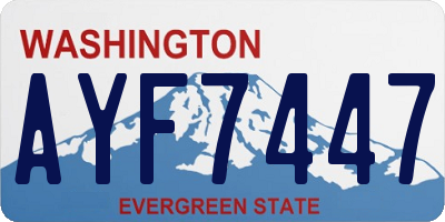 WA license plate AYF7447