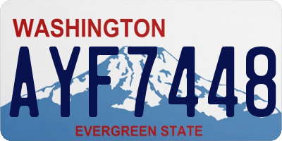 WA license plate AYF7448