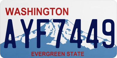 WA license plate AYF7449