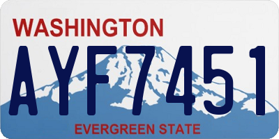 WA license plate AYF7451