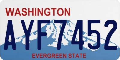 WA license plate AYF7452