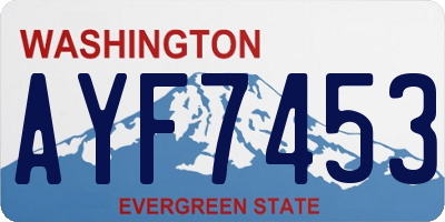 WA license plate AYF7453