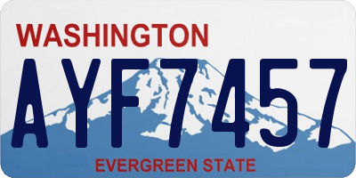 WA license plate AYF7457