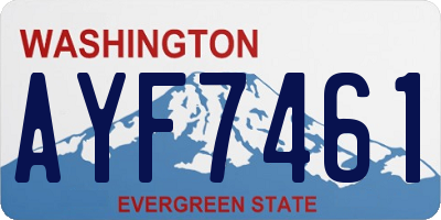 WA license plate AYF7461