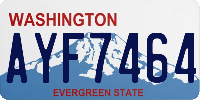 WA license plate AYF7464