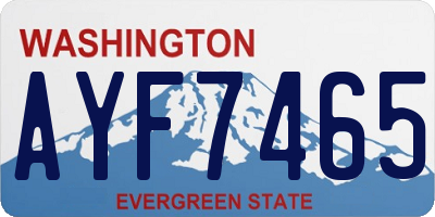 WA license plate AYF7465