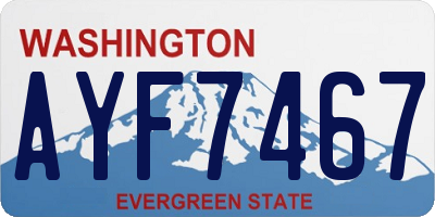 WA license plate AYF7467
