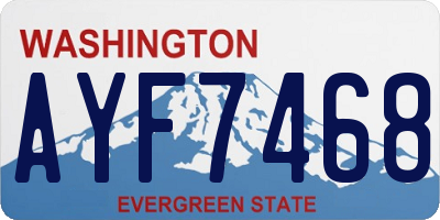 WA license plate AYF7468