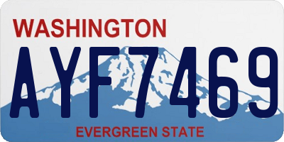 WA license plate AYF7469
