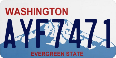 WA license plate AYF7471