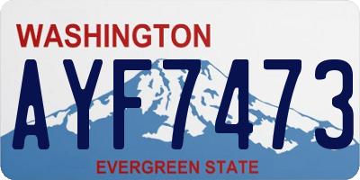 WA license plate AYF7473