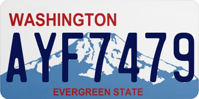 WA license plate AYF7479