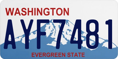 WA license plate AYF7481